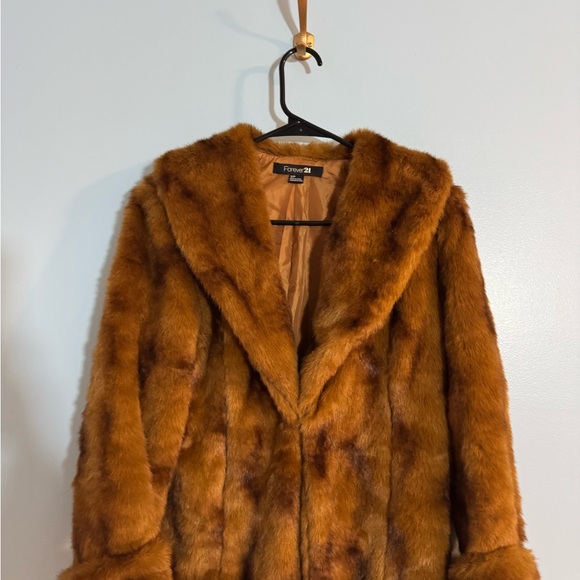 y2k faux fur jacket with folded sleeves size S - Picture 2 of 6